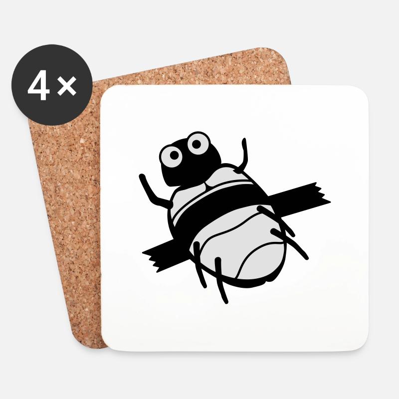 bug fixing kaefer feature tixo - Untersetzer (4er-Set) - Weiß
