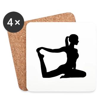 Fitness Pilates Aerobic - Coasters (set of 4) - white - Front