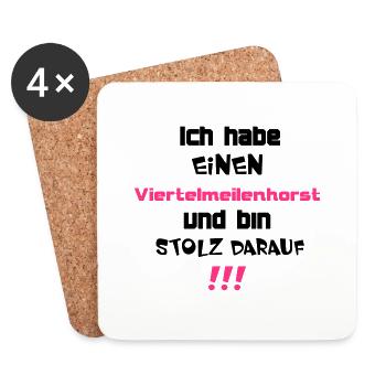 Viertelmeilenhorst - Untersetzer (4er-Set) - Weiß - Vorne