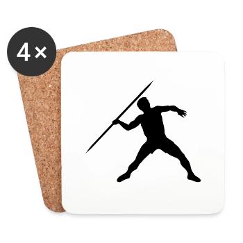 javelin sport - Coasters (set of 4) - white - Front