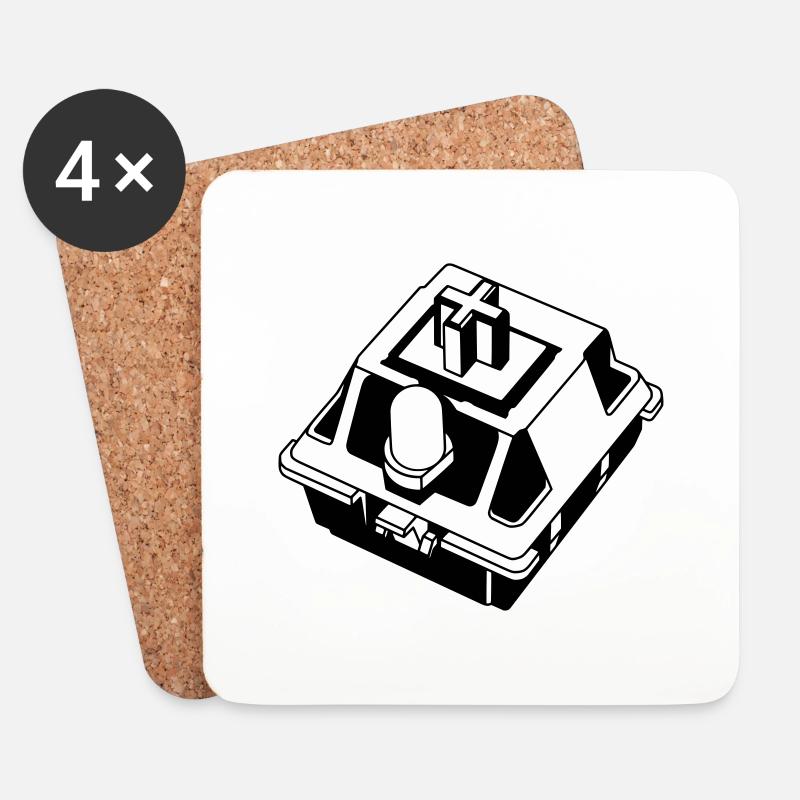 Mechanical Keyboard Switch - Untersetzer (4er-Set) - Weiß