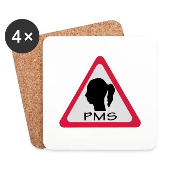 pms warning - Coasters (set of 4) - white - Front