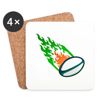 Fireball Rugby Ireland - Coasters (set of 4) - white - Front