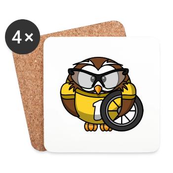 Motorcross Vogel - Untersetzer (4er-Set) - Weiß - Vorne