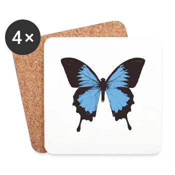 Schmetterling - Untersetzer (4er-Set) - Weiß - Vorne