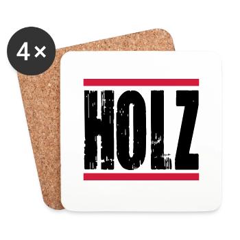 ich und mein - holz - Untersetzer (4er-Set) - Weiß - Vorne