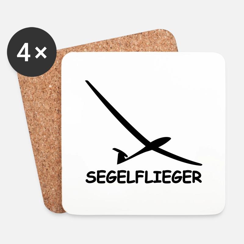 segelflieger - Untersetzer (4er-Set) - Weiß