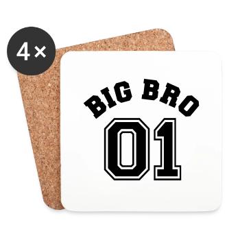 Big Bro 01 - Big Brother - Untersetzer (4er-Set) - Weiß - Vorne
