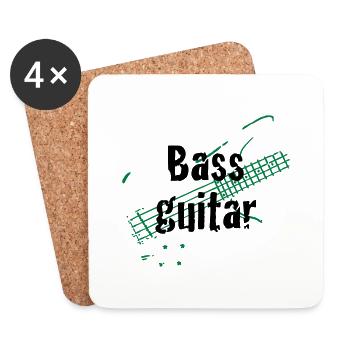 bass_guitar - Dessous de verre (lot de 4) - blanc - Devant