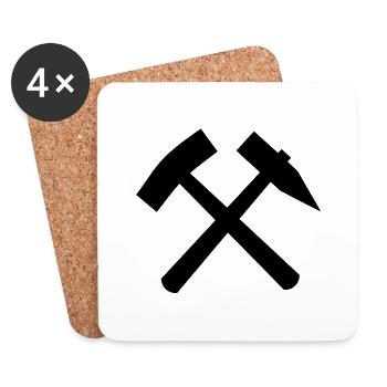 schlaegeleisen - Untersetzer (4er-Set) - Weiß - Vorne