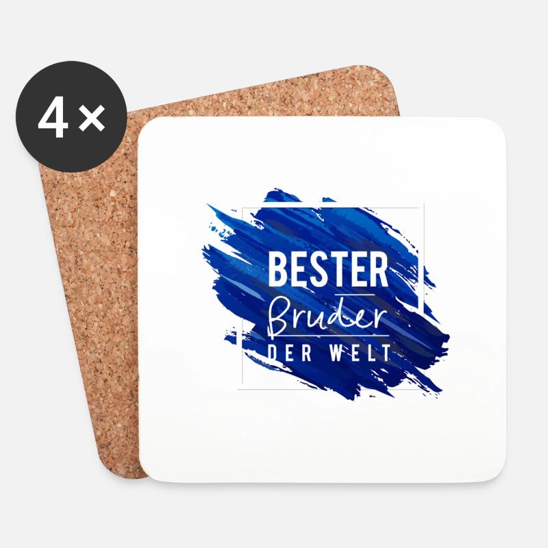 Bester Bruder der Welt 2 - Untersetzer (4er-Set) - Weiß