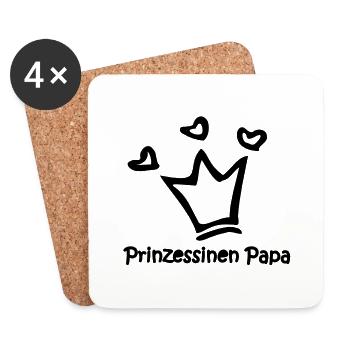 Princesses Papa - Dessous de verre (lot de 4) - blanc - Devant