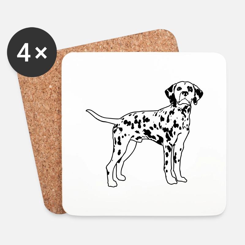 Dalmatian de - Untersetzer (4er-Set) - Weiß