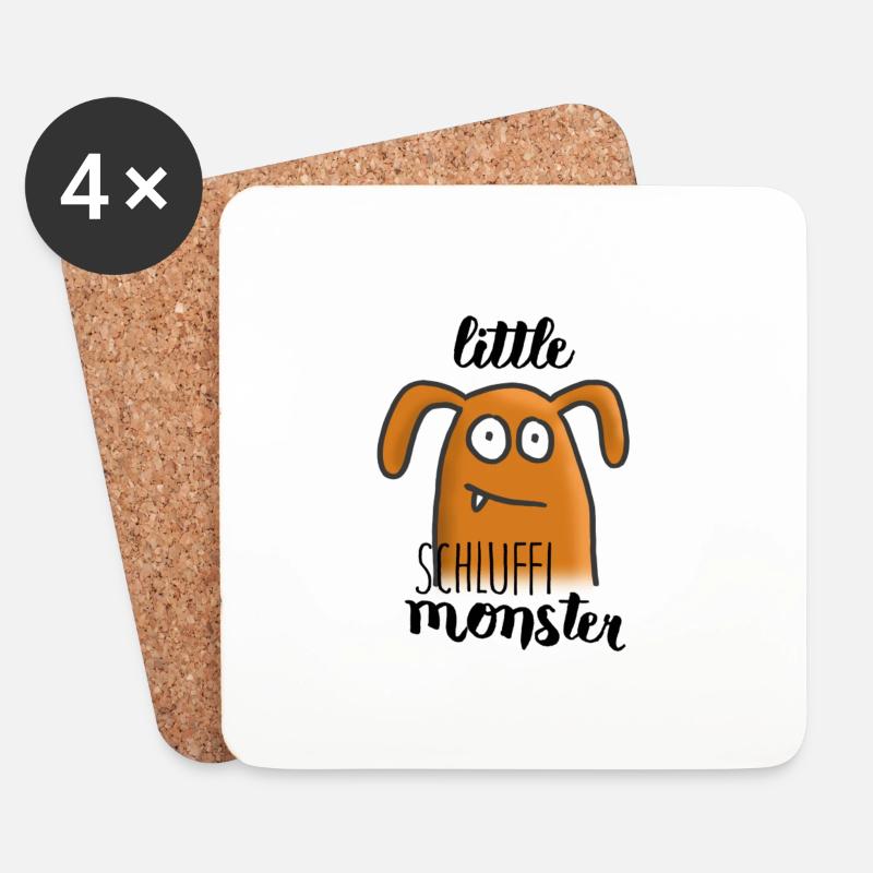 Little Monsters GERTRUD - Untersetzer (4er-Set) - Weiß