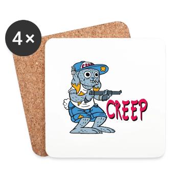 Creep - Untersetzer (4er-Set) - Weiß - Vorne