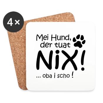 Mei Hund - Untersetzer (4er-Set) - Weiß - Vorne