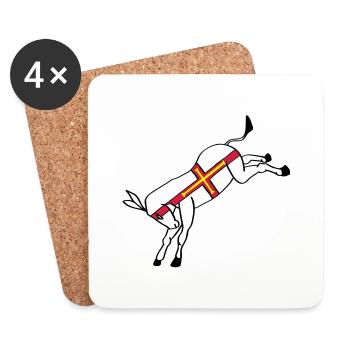 guernseydonkey - Untersetzer (4er-Set) - Weiß - Vorne