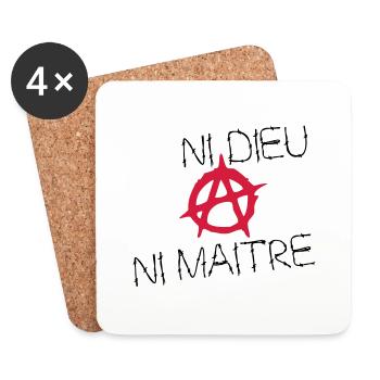 ni dieu ni maitre - Dessous de verre (lot de 4) - blanc - Devant