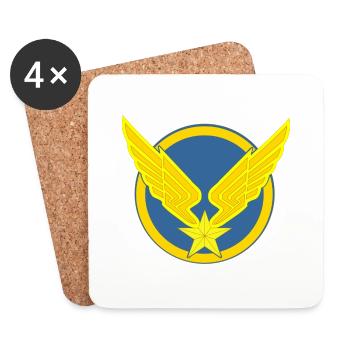 Aviation Légère - Dessous de verre (lot de 4) - blanc - Devant