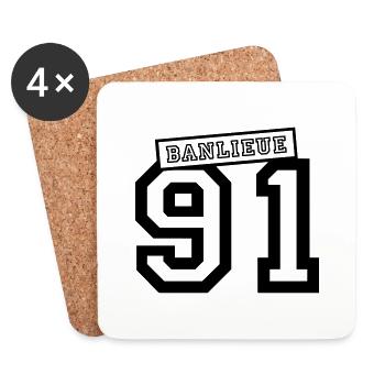 banlieue 91 - Untersetzer (4er-Set) - Weiß - Vorne
