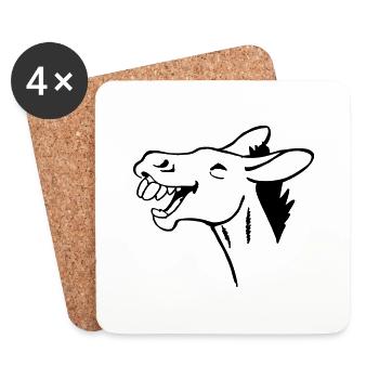 ass gapes - Coasters (set of 4) - white - Front