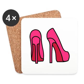 high_heels__f3 - Dessous de verre (lot de 4) - blanc - Devant