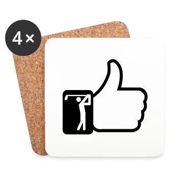Like golf - Dessous de verre (lot de 4) - blanc - Devant