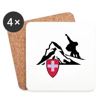 matterhorn zermatt Switzerland - Coasters (set of 4) - white - Front