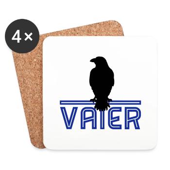 Rabenvater - Dessous de verre (lot de 4) - blanc - Devant