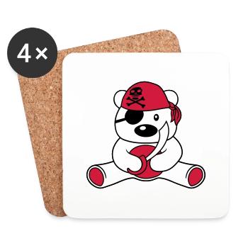 sailor pirate captain saebel boat new boat schi - Coasters (set of 4) - white - Front