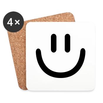 Smiley - Coasters (set of 4) - white - Front