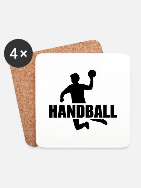 Handball - Untersetzer (4er-Set) - Weiß