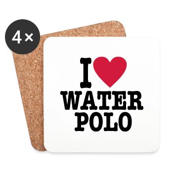waterpolo - Coasters (set of 4) - white - Front