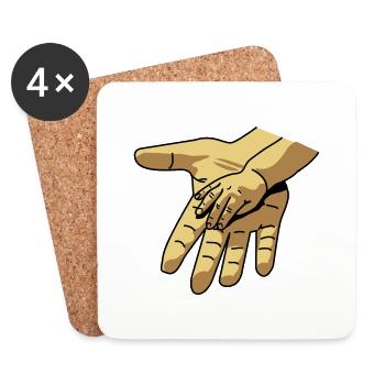 hand_in_hand - Coasters (set of 4) - white - Front
