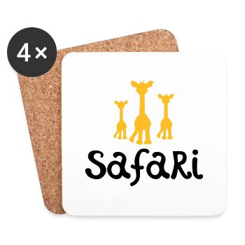 safari - Dessous de verre (lot de 4) - blanc - Devant