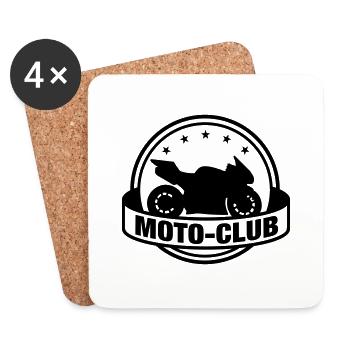 biker_club_f1 - Dessous de verre (lot de 4) - blanc - Devant
