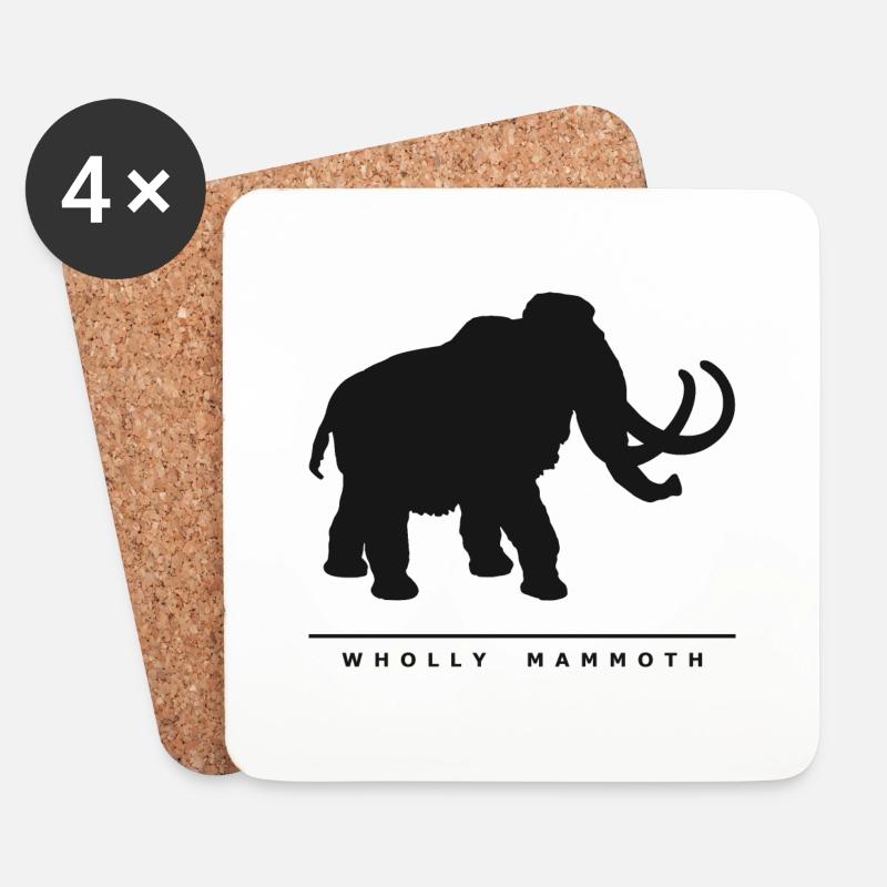 wolliges Mammut - Untersetzer (4er-Set) - Weiß