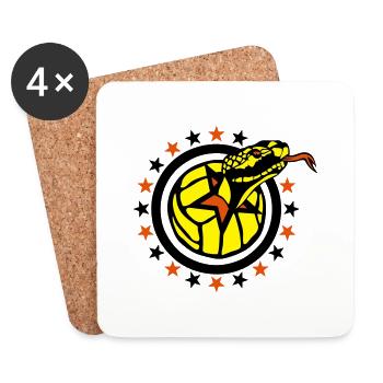 volleyball waterpolo snake language logo club - Coasters (set of 4) - white - Front