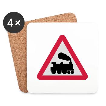 Trains - Coasters (set of 4) - white - Front