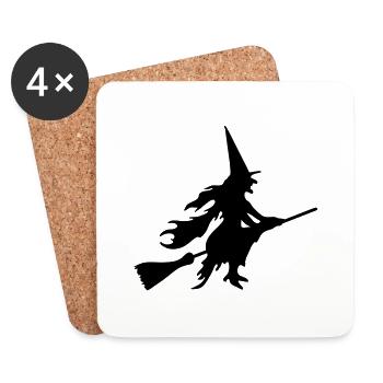 Witch - Coasters (set of 4) - white - Front