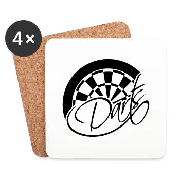 Darts Board Logo Design - Untersetzer (4er-Set) - Weiß - Vorne