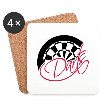 Darts Board Logo Design - Untersetzer (4er-Set) - Weiß - Vorne