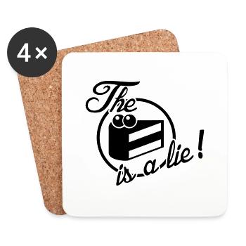 The cake is a lie! - Untersetzer (4er-Set) - Weiß - Vorne