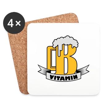 B vitamin - Coasters (set of 4) - white - Front
