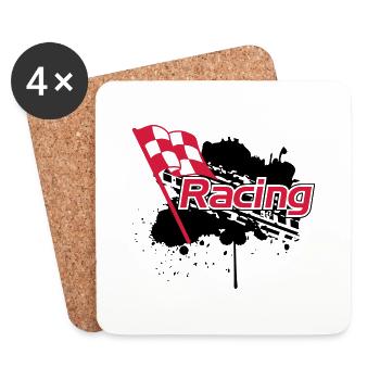 Racing - Untersetzer (4er-Set) - Weiß - Vorne