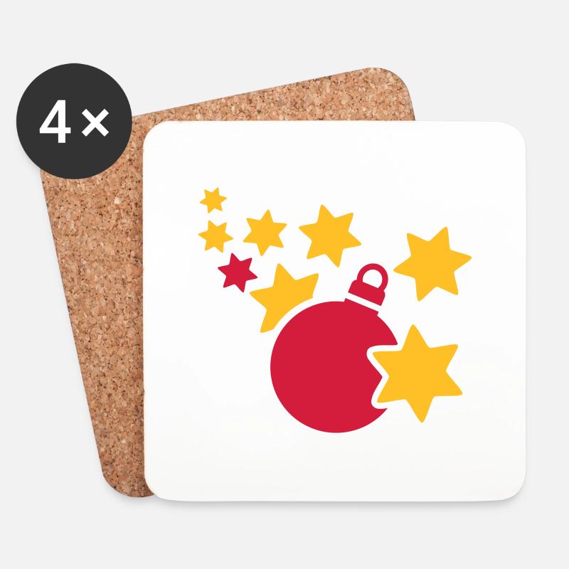 Weihnachten - Untersetzer (4er-Set) - Weiß