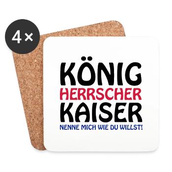 koenig_kaiser3 - Untersetzer (4er-Set) - Weiß - Vorne