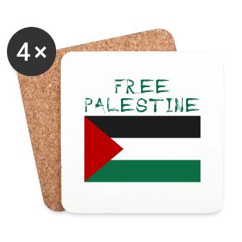 Free Palestine Gaza Shirt Gift Palestine - Coasters (set of 4) - white - Front