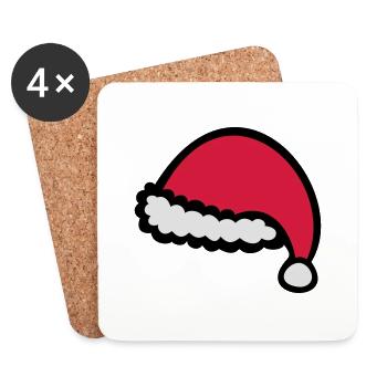 Christmas hat - Untersetzer (4er-Set) - Weiß - Vorne