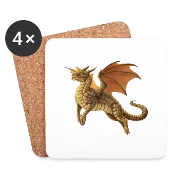 brown dragon - Untersetzer (4er-Set) - Weiß - Vorne